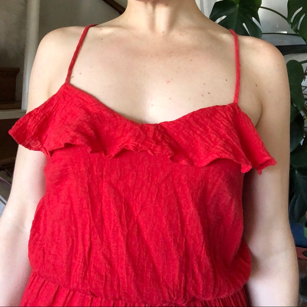 Vintage Purrr’s Red Latin Dance Sun Dress - Picture 5 of 9